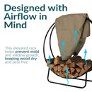 Sunnydaze Firewood Log Hoop Rack with Cover