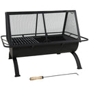 Sunnydaze 36" Northland Outdoor Fire Pit with Grill and Spark Screen