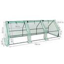 Sunnydaze Seedling Mini Cloche Greenhouse with Zippered Doors - Green