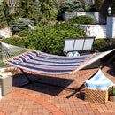 Sunnydaze 2-Person Quilted Fabric Double Hammock with Pillow