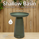 Sunnydaze Gleeful Garden Metal Outdoor Bird Bath - UV-Resistant Finish