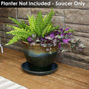 Sunnydaze Set of 2 Glazed Ceramic Planter Saucers