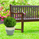 Sunnydaze Round Glazed Ceramic Planter with Drainage