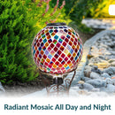Sunnydaze Glass Mosaic Solar Garden Gazing Globe - 10"