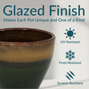Sunnydaze Resort Glazed Ceramic Planter