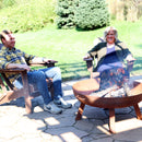 Sunnydaze Rustic Cast Iron Fire Pit Bowl with Stand