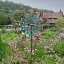 Sunnydaze Rainbow Breezes Metal Garden Wind Spinner - 84" H