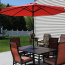 Sunnydaze Aluminum Outdoor Patio Umbrella with Tilt and Crank