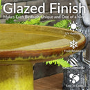 Sunnydaze Glazed Ceramic Outdoor Bird Bath