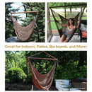 Sunnydaze Outdoor Extra Large Caribbean Polyester Rope Hammock Chair
