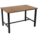 Sunnydaze 47.25" W x 31.25" D European Chestnut Patio Dining Table