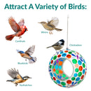 Sunnydaze Round Mosaic Glass Hanging Bird Feeder - 6"
