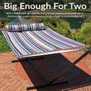 Sunnydaze 2-Person Quilted Fabric Double Hammock with Pillow