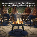 Sunnydaze Rustic Cast Iron Fire Pit Bowl with Stand