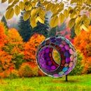 Sunnydaze Round Mosaic Glass Hanging Bird Feeder - 6"