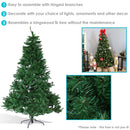 Sunnydaze Unlit Artificial Christmas Tree with Hinged Branches and Stand