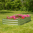 Sunnydaze Galvanized Steel Rectangle Raised Garden Bed