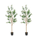 Sunnydaze Realistic Faux Olive Tree in Pot with Silk Leaves