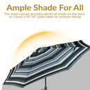 Sunnydaze Aluminum Outdoor Patio Umbrella with Tilt and Crank