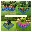Sunnydaze Galvanized Steel L-Shaped Raised Garden Bed