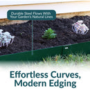 Sunnydaze Metal Landscape Edging Border - Set of 5 - 42" Sections