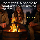 Sunnydaze 29" Cauldron Outdoor Wood-Burning Fire Pit with Spark Screen