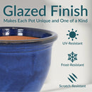 Sunnydaze Studio Glazed Ceramic Planter with Drainage