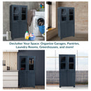 Sunnydaze Plastic Lockable Storage Cabinet with 3 Adjustable Shelves