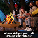 Sunnydaze Rustic Cast Iron Fire Pit Bowl with Stand