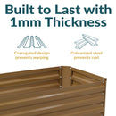 Sunnydaze Galvanized Steel Raised Garden Bed