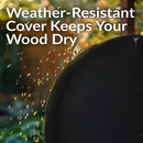 Sunnydaze Firewood Log Hoop Rack with Cover