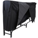 Sunnydaze 8-Foot Outdoor Firewood Log Rack - Cover & Combo Options Available