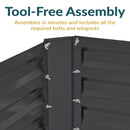 Sunnydaze Galvanized Steel Hexagon Raised Garden Bed - 12.25" H