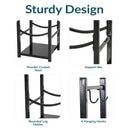 Sunnydaze Outdoor Firewood Storage Rack with Tool Holders