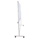 Sunnydaze Double-Sided Rolling Magnetic Whiteboard - 77" H