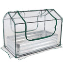 Sunnydaze Steel Raised Garden Bed and Mini Greenhouse Kit - Clear