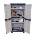 Sunnydaze Plastic Lockable Storage Cabinet with 3 Adjustable Shelves