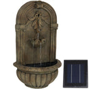 Sunnydaze Florence Solar Garden Outdoor Wall Fountain with Solar Pump and Panel