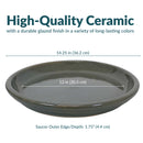 Sunnydaze Set of 4 Glazed Ceramic Planter Saucers