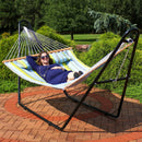 Sunnydaze 2-Person Quilted Fabric Double Hammock with Pillow