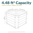 Sunnydaze 22" Square Steel Raised Garden Bed