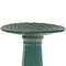 Sunnydaze Rennes Turquoise Outdoor Ceramic Bird Bath - 22.5" H