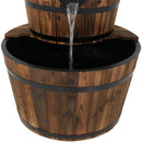 Sunnydaze Country Wood Barrel Water Fountain
