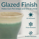 Sunnydaze Studio Glazed Ceramic Planter with Drainage