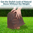 Sunnydaze Flat-Top Artificial Landscape Rock Cover with Stakes