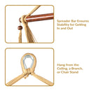 Sunnydaze Outdoor Extra Large Caribbean Polyester Rope Hammock Chair