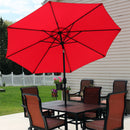 Sunnydaze Aluminum Outdoor Patio Umbrella with Tilt and Crank