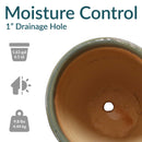Sunnydaze Resort Glazed Ceramic Planter with Drainage Holes - Set of 2