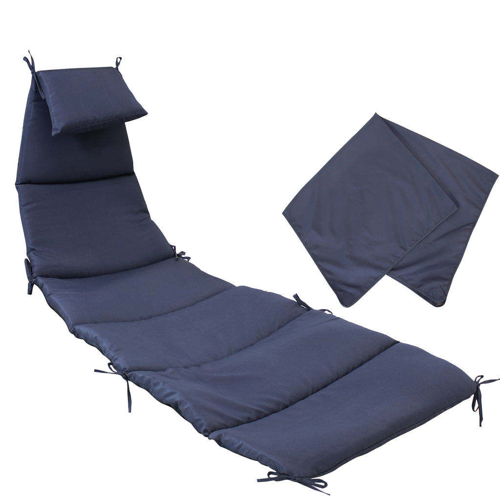 Sunnydaze Decor 17.5-in x 25-in 2-Piece Gray High Back Patio Chair Cushion  in the Patio Furniture Cushions department at
