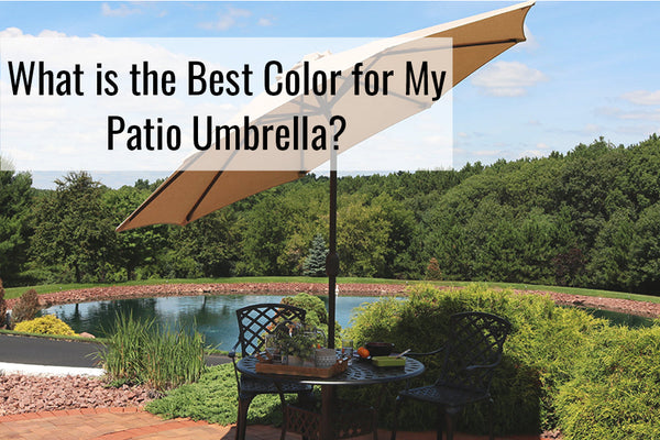 dark or light colored patio umbrella Sundale Outdoor Solar 15 ft 144 LED Olefin 5-Year-Non-Fading with Sandbag Base Included and Cover, Outdoor Double-Sided Umbrella with Lights, Red : Patio, Lawn & Garden it is water Is it Better to Have